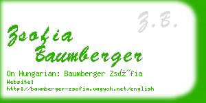 zsofia baumberger business card